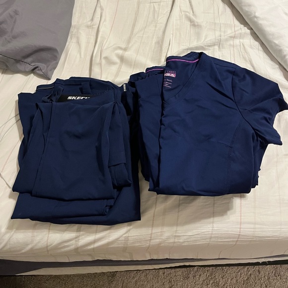 Blue Healing Hands 4 Size Small tops and 2 Size ST Pants/ 2 Size S Pants - Picture 3 of 12